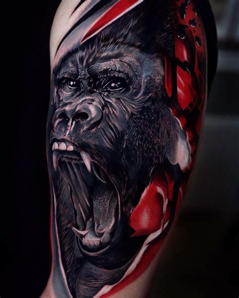 gorilla tattoo design|gorilla tattoo designs for men.